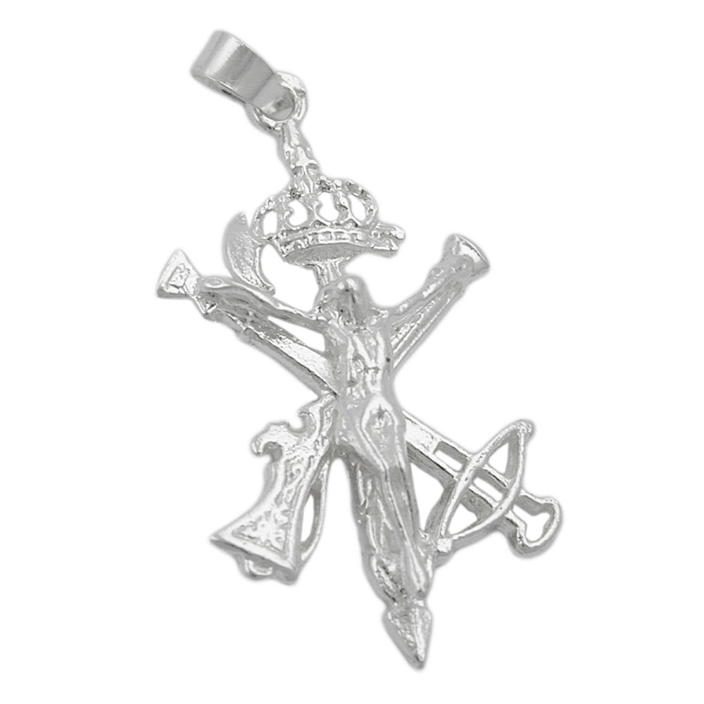 Pendentif croix argent 925 design unique