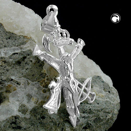 Pendentif argent sterling forme croix ou X