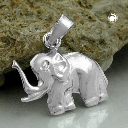 Bijou argent éléphant pendentif vue de profil