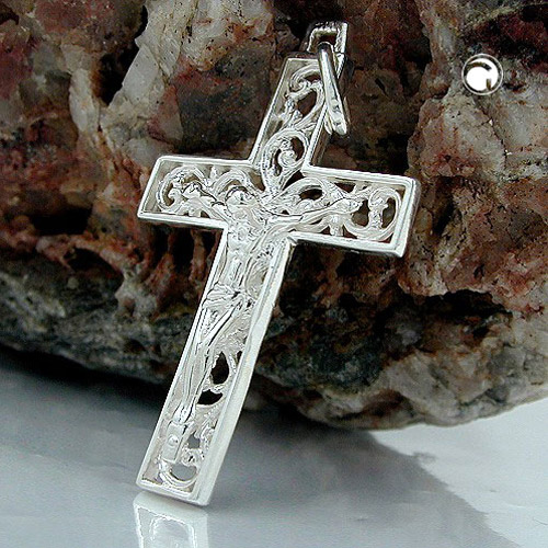 Croix argent 925 pendentif vue de face