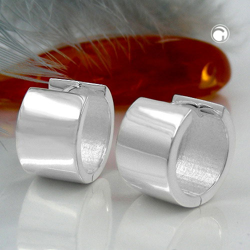 Paire de créoles argent sterling brillant