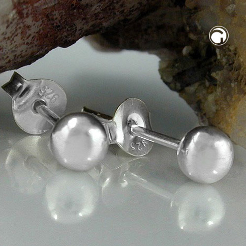 Paire de puces d'oreilles en argent sterling 925/000