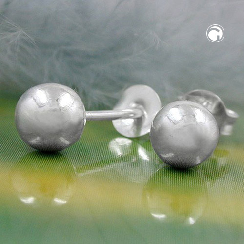 Paire de studs argent sterling boule classique