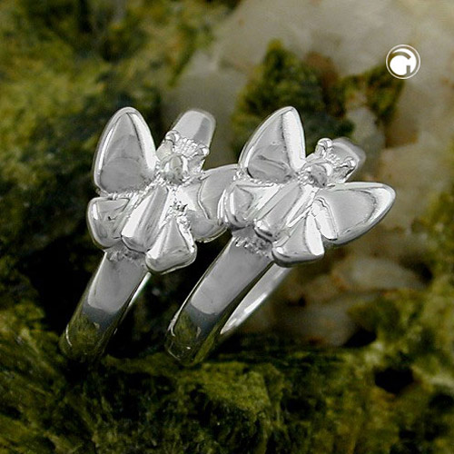 Créoles argent sterling motif papillon pour fille