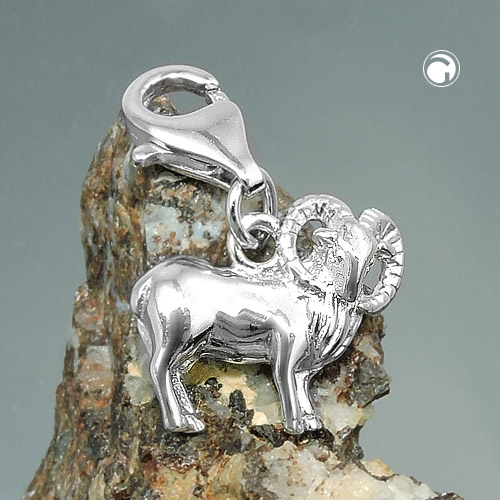 Pendentif argent sterling signe astrologique Bélier profil