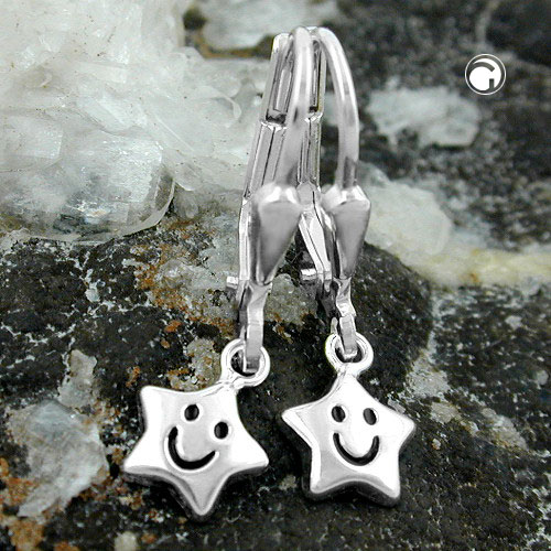Pendentif étoile boucles d'oreilles argent sterling