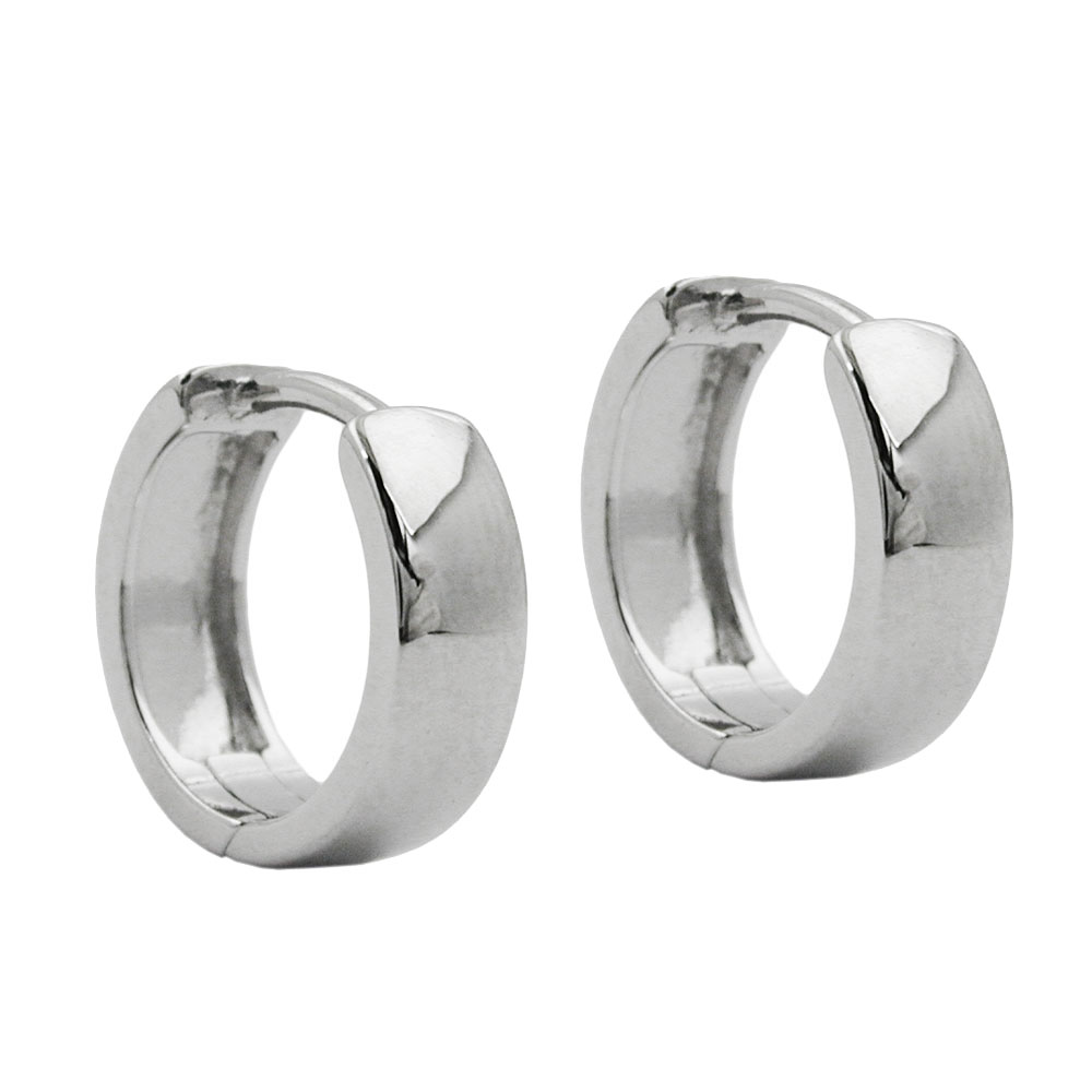 Boucles d'oreilles créoles argent 925 brillantes