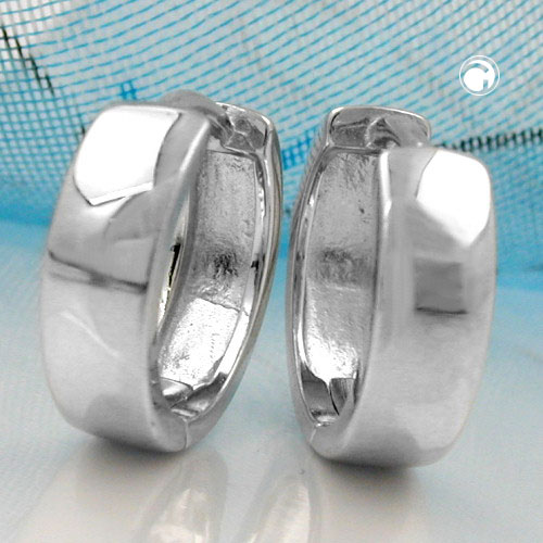 Paire de boucles d'oreilles argent sterling créoles 12mm