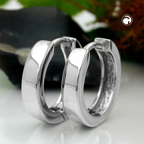Paire de boucles d'oreilles argent sterling créoles 13mm