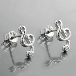 Boucles d'oreilles argent 925 forme clé