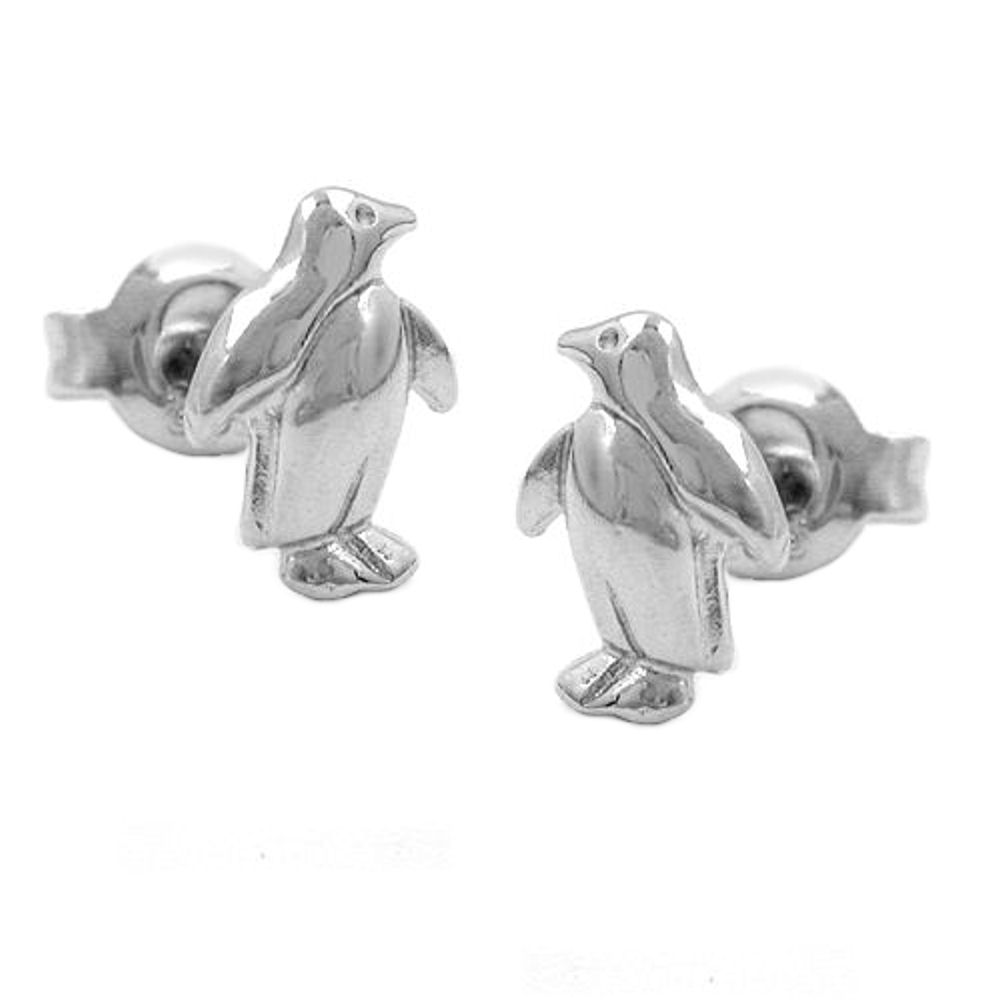 Boucles d'oreilles argent 925 manchot rhodié