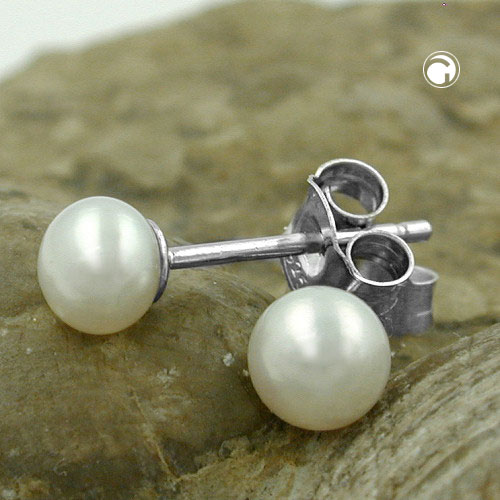 Studs argent perle nacrée 4mm