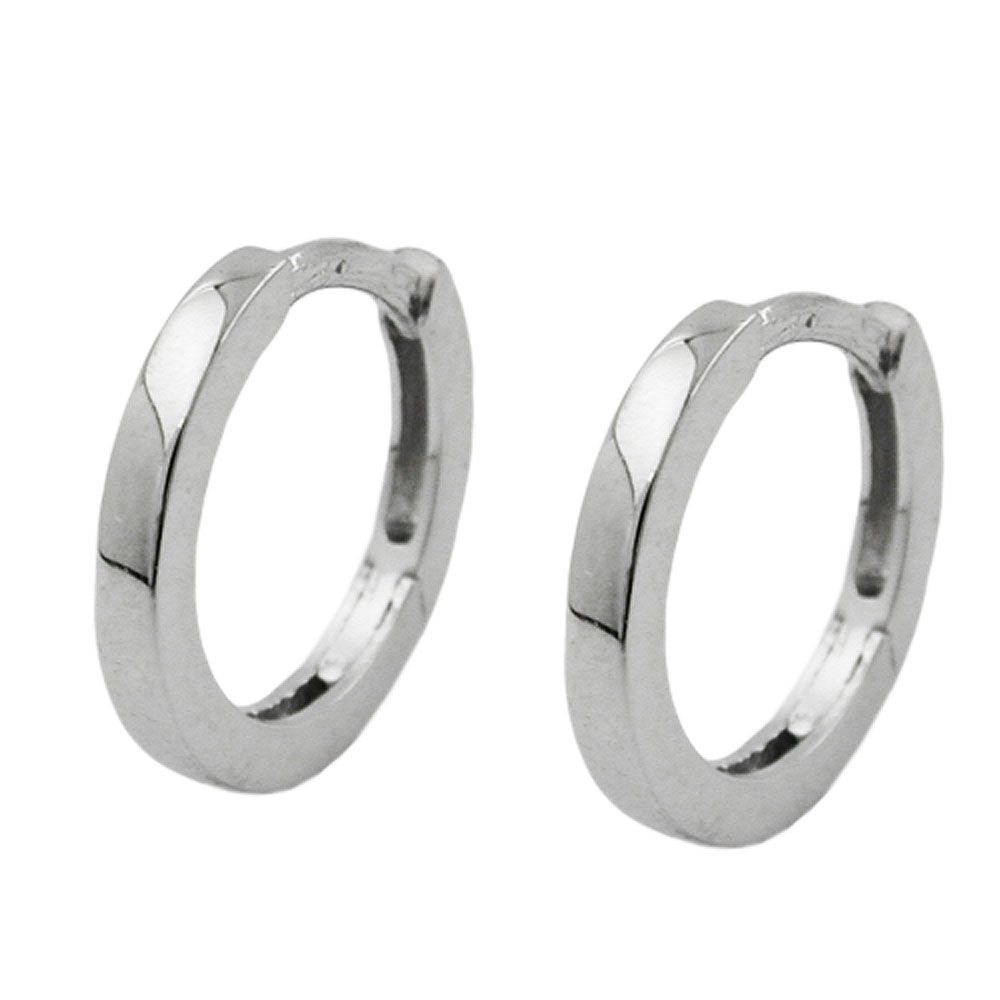 Boucles d'oreilles argent 925 créoles fines brillantes