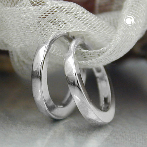 Créoles argent sterling polies taille 11mm