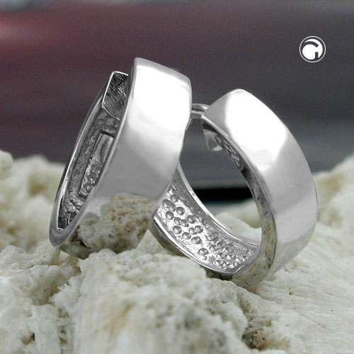 Paire de boucles d'oreilles argent sterling 925 forme hoop