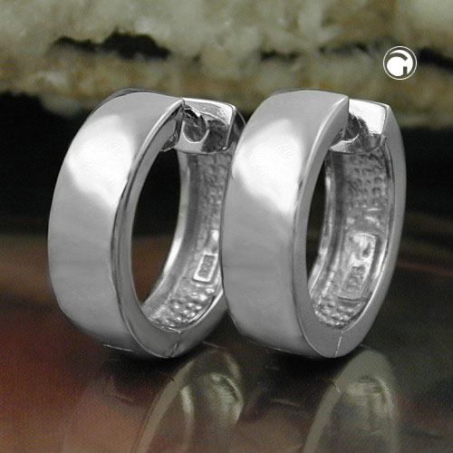 Boucles d'oreilles argent sterling 925 forme ovale