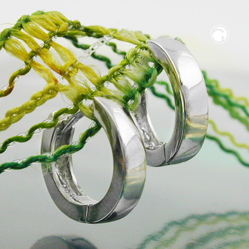 Paire de créoles argent sterling 11 mm finition brillante