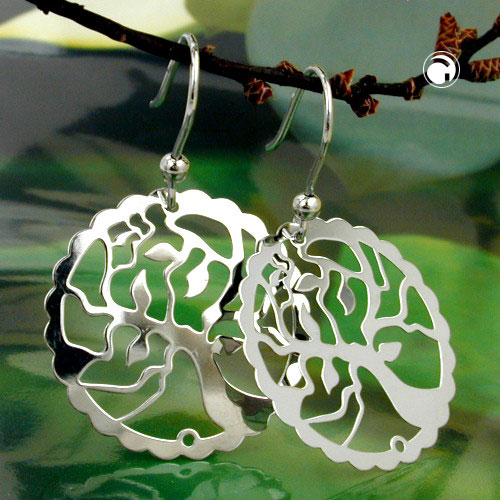 Boucles d'oreilles argent sterling forme arbre design tendance