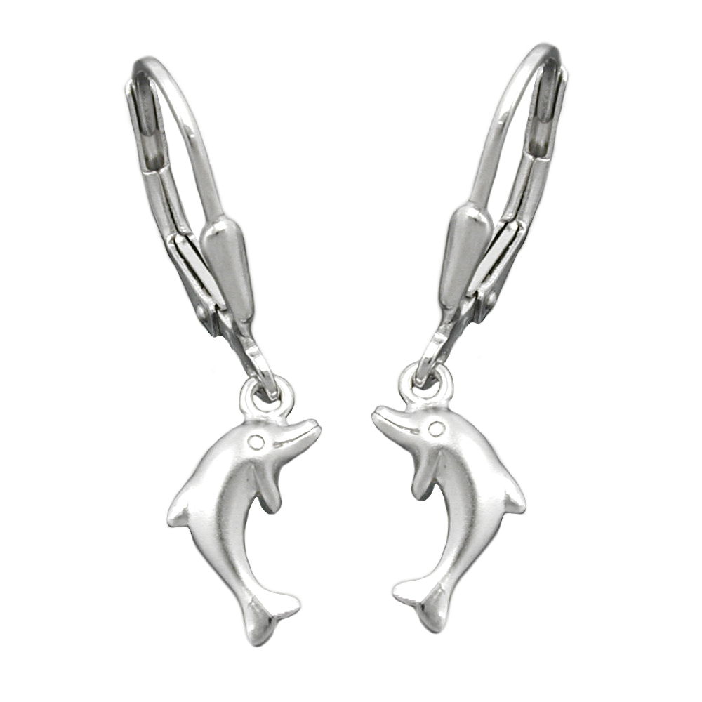 Boucles d'oreilles argent 925 forme dauphin