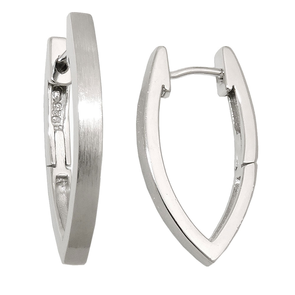Boucles d'oreilles créoles argent 925 finition mate