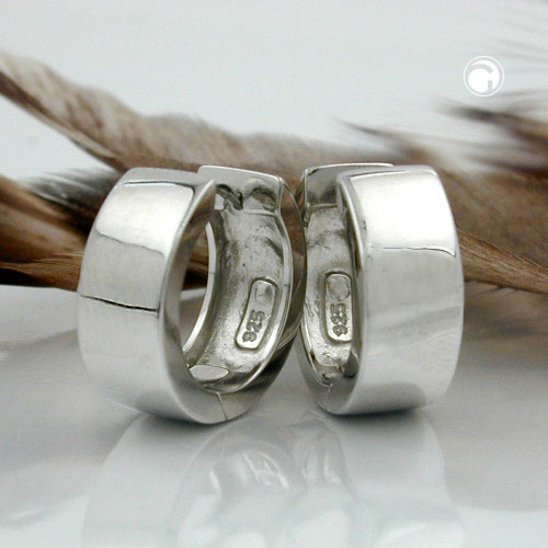 Paire de boucles d'oreilles argent sterling rhodiées