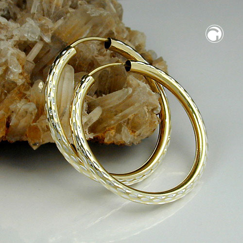 Paire de boucles d'oreilles argent sterling à facettes diamant