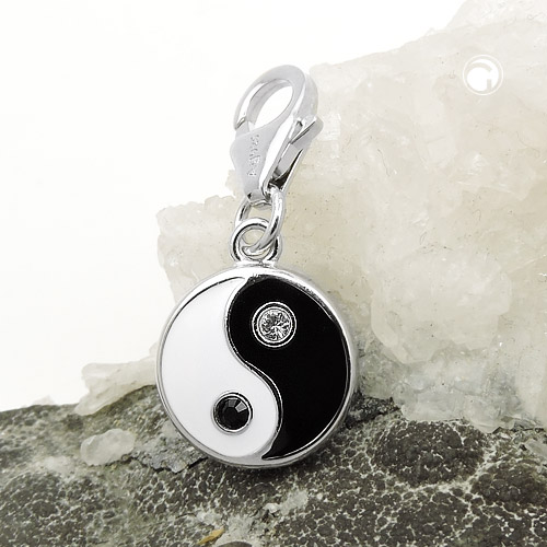 Bijou argent sterling symbole équilibre vue de profil