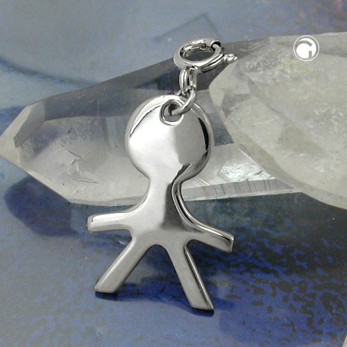 Pendentif argent sterling homme vue de profil