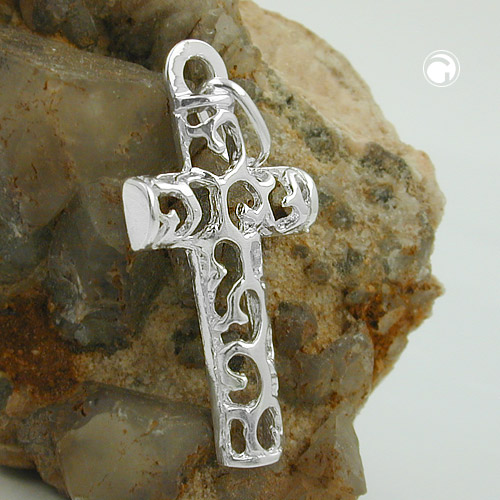 Croix en argent sterling 28x14mm vue de face