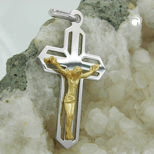 Pendentif croix argent sterling détail finition