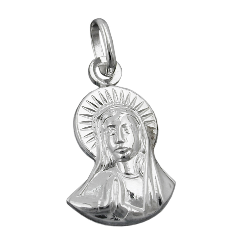Pendentif Vierge Marie en argent 925/000 vue face