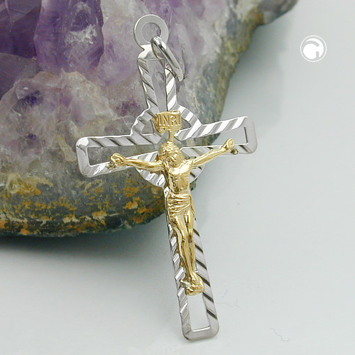 Pendentif croix argent 925, détail du pendentif