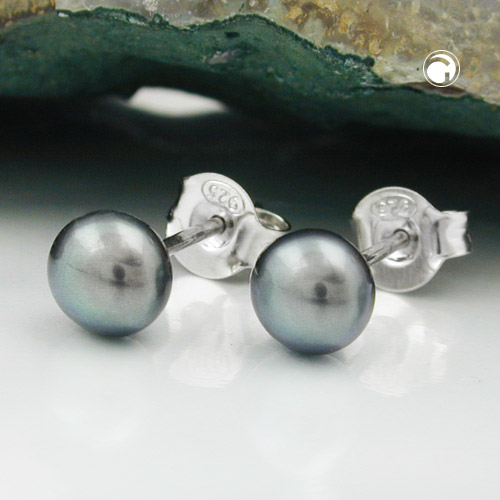 Paire de boucles d'oreilles en argent sterling et perle de culture