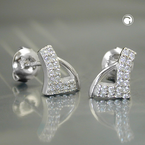 Studs argent sterling avec zirconias