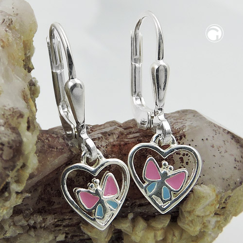 Paire de boucles d'oreilles argent sterling design classique