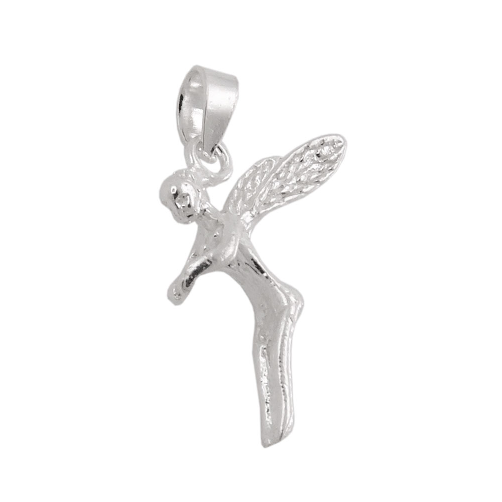 Pendentif fée en argent 925/000 vue de face