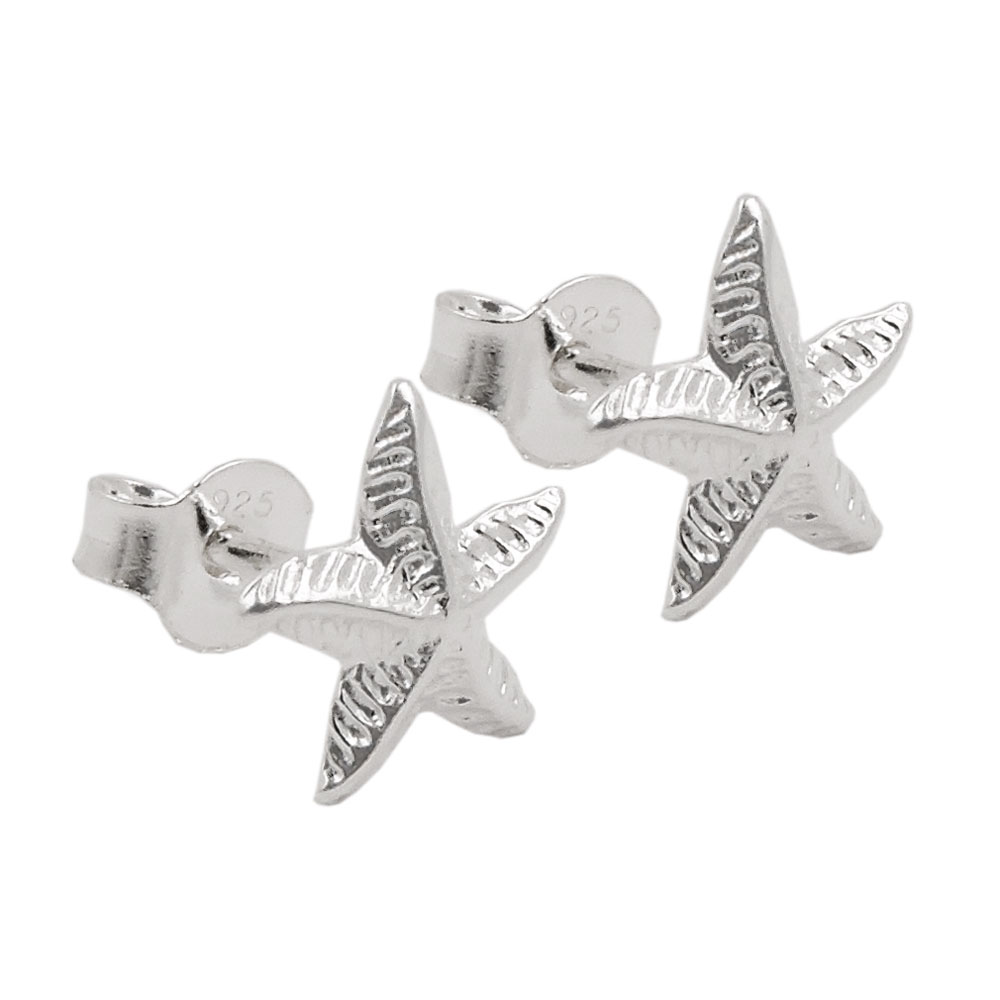 Boucles d'oreilles argent 925 en forme d'étoile de mer