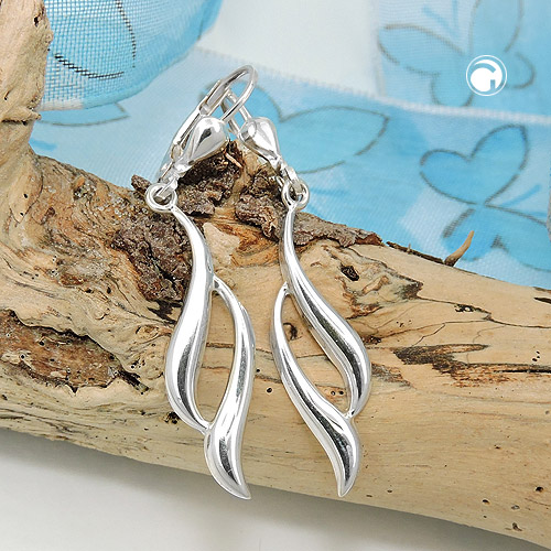 Boucles d'oreilles argent sterling design moderne