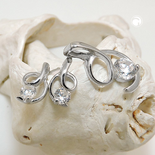 Pendentif assorti en argent 925 avec zirconium, vue de face