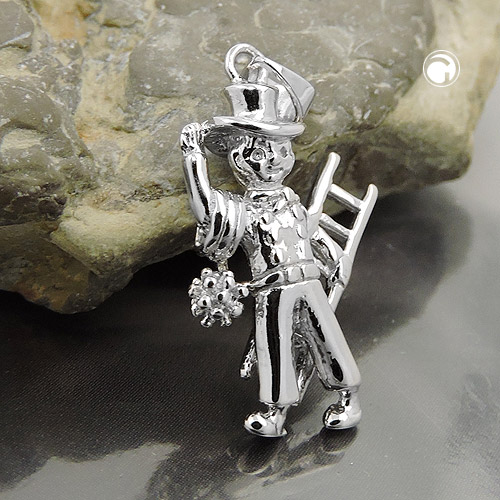 Bijou argent sterling ramoneur moulé brillant