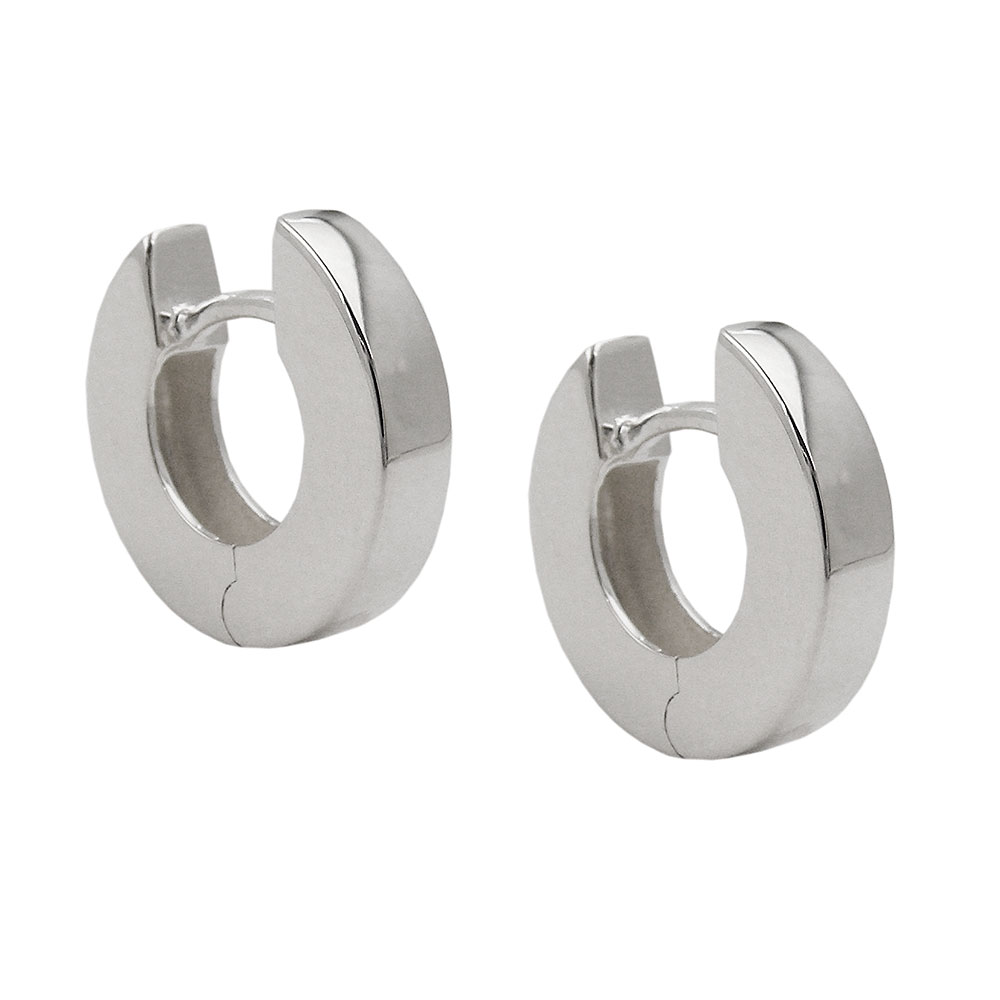 Boucles d'oreilles argent 925 créoles fines 13mm