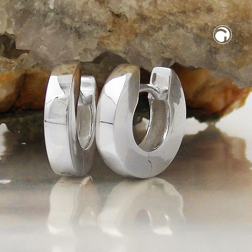 Créoles argent sterling brillantes 3mm largeur