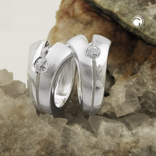 Paire de boucles d'oreilles argent sterling forme ovale