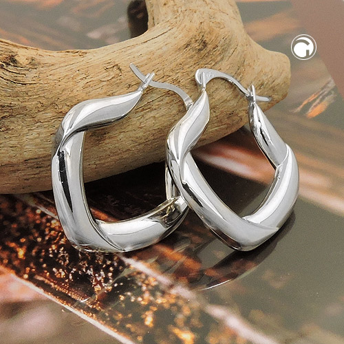 Paire de boucles d'oreilles hoop en argent sterling