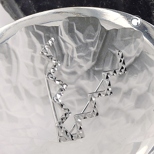 Ear cuffs argent sterling design zigzag