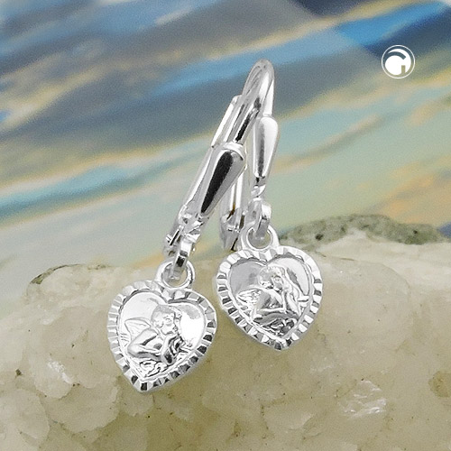 Paire de boucles d'oreilles argent sterling zirconium