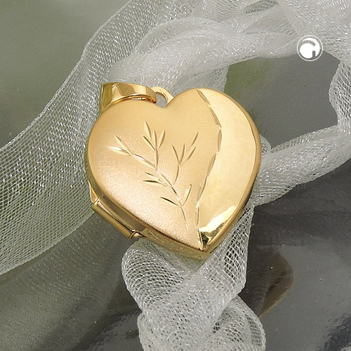 Médaillon argent sterling 925 ouvert montrant l'intérieur