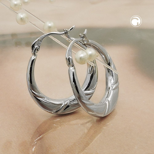 Paire de boucles d'oreilles argent sterling style minimaliste