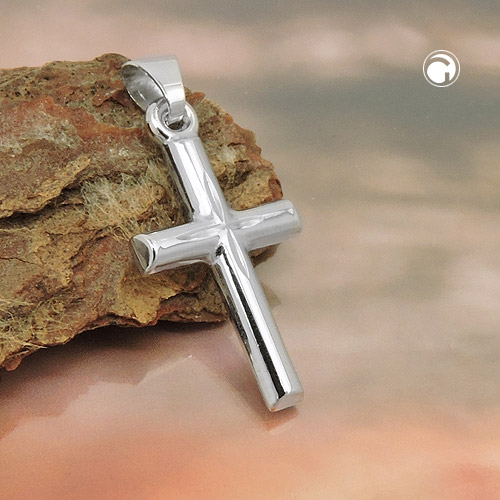 Croix en argent sterling polie