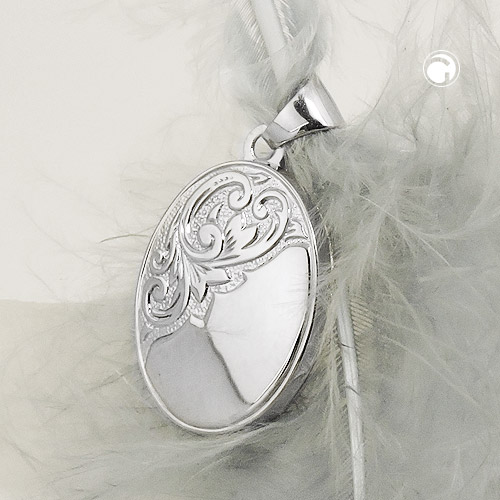 Médaillon argent sterling 925, vue de face
